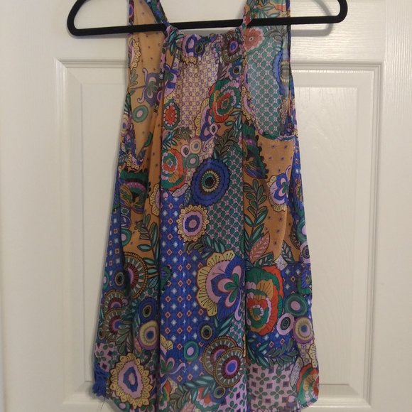 Umgee | Boho Blues Swing Top | L | New - Picture 9 of 15